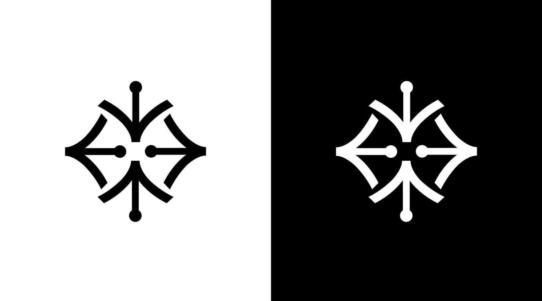 copos de nieve logo monograma blanco y negro icono ilustración estilo diseños plantillas vector