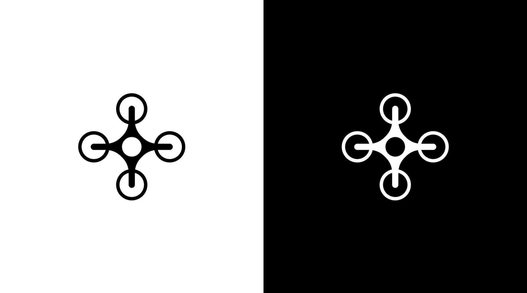 drone logo monogram black and white icon illustration style Designs templates vector