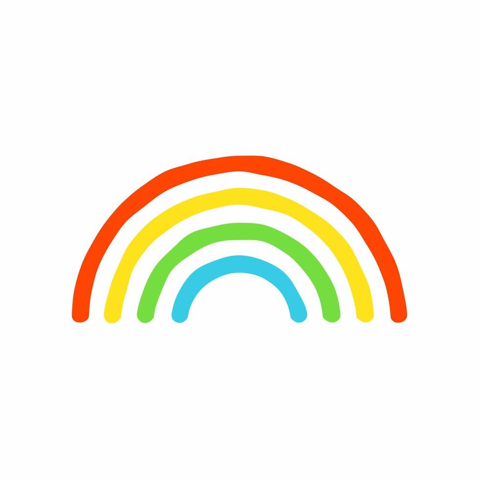 vector de arco iris para la decoración de la pared de la habitación de los niños