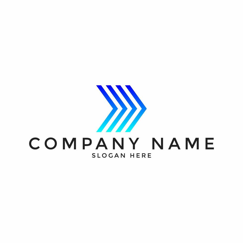 Abstract business logo icon design template with arrow vector