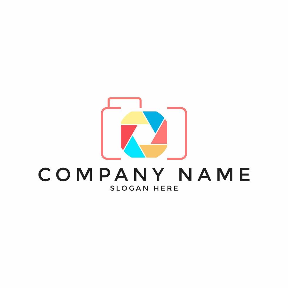 Shutter Photography Logo Design Template Vector Icon