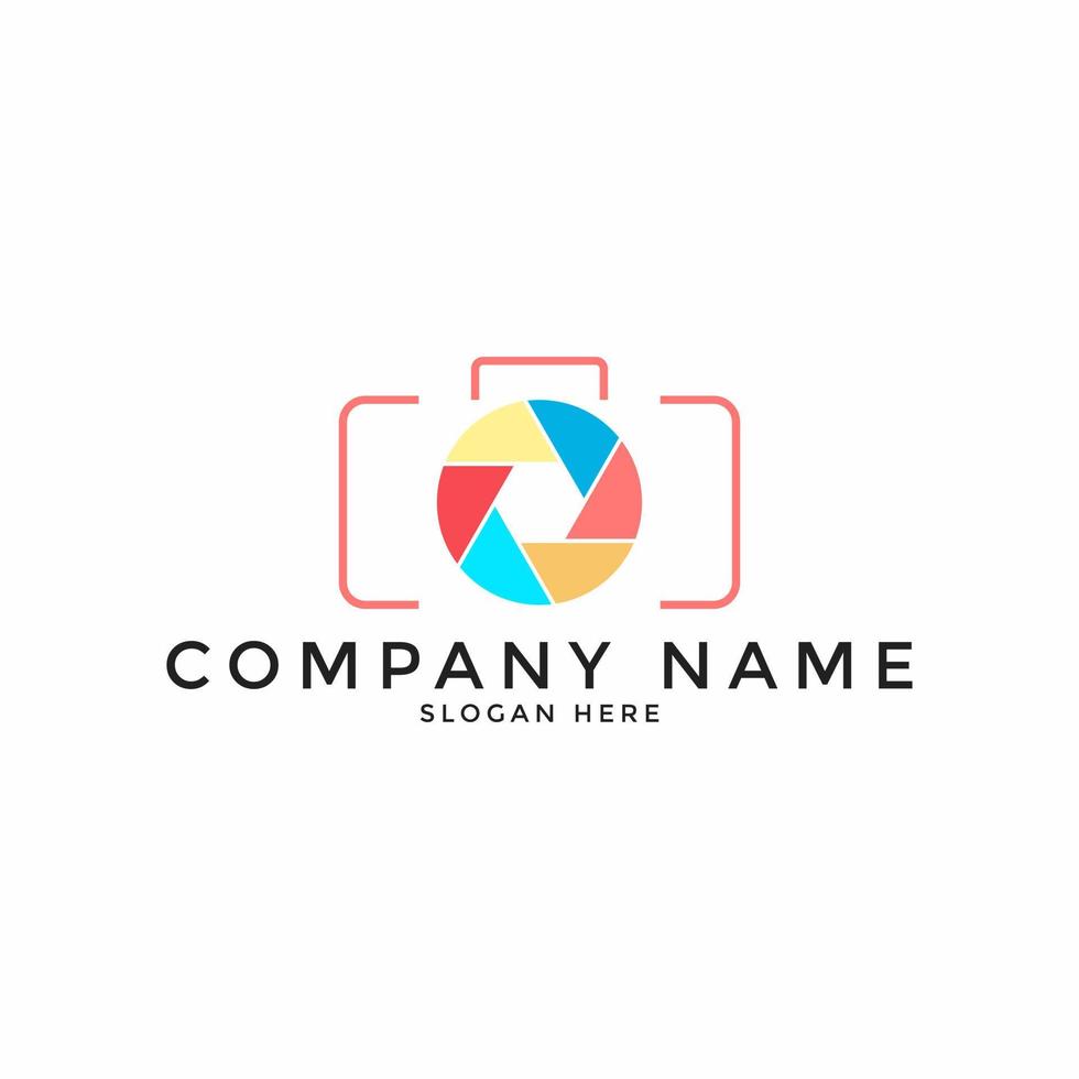 Shutter Photography Logo Design Template Vector Icon