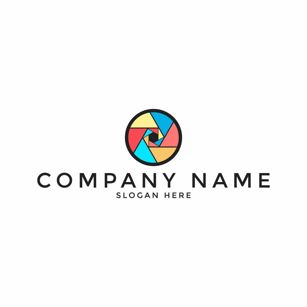 Shutter Photography Logo Design Template Vector Icon
