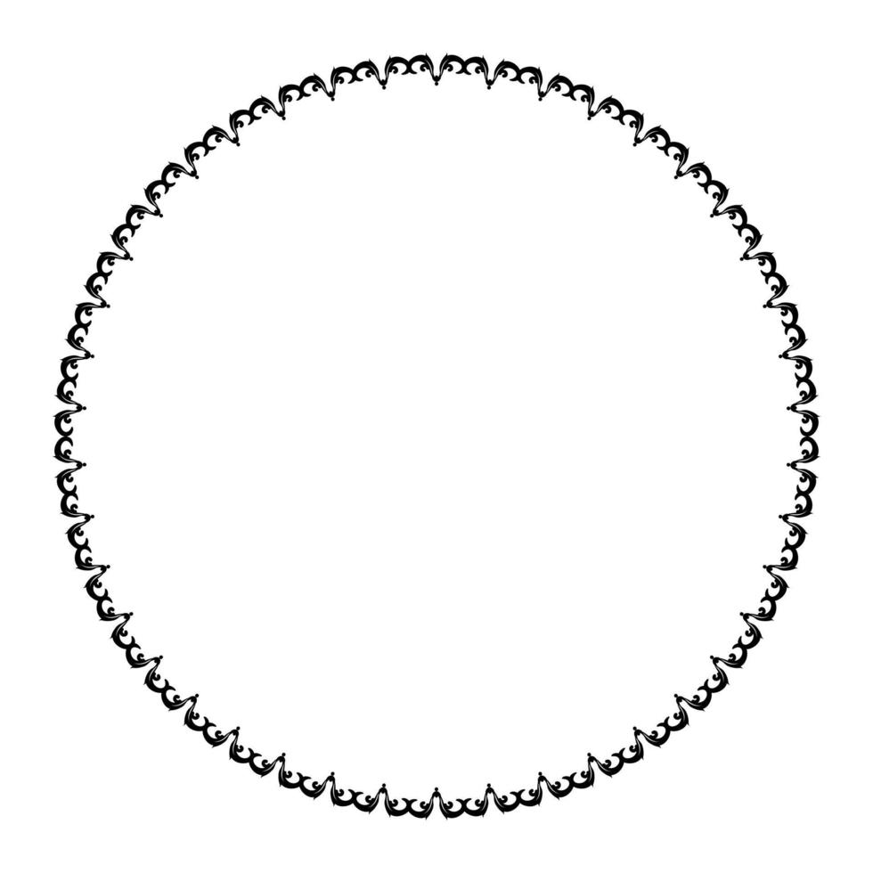 Circular pattern in Arabic style. Circular ornament of abstract oriental elements. Black and white. Vector. For invitations, tattoos, marquetry, ceramic tiles, photo album, logo, icons, lace. vector