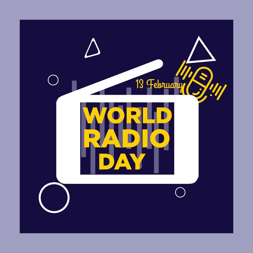 World Radio Day . World Radio Day banners . Social Media Post .Free world Radio Day Banners . vector
