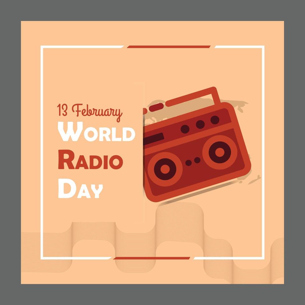 World Radio Day . World Radio Day banners . Social Media Post .Free world Radio Day Banners . vector