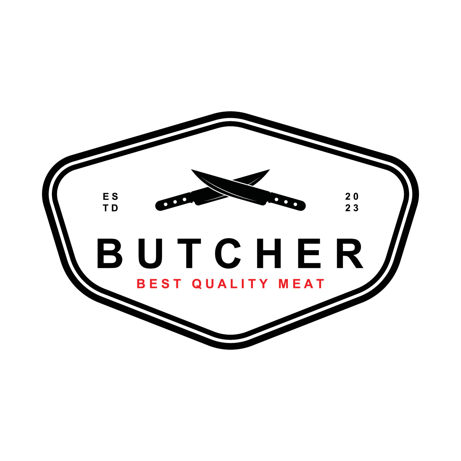 butcher logo vector with slogan template 18815527 Vector Art at Vecteezy