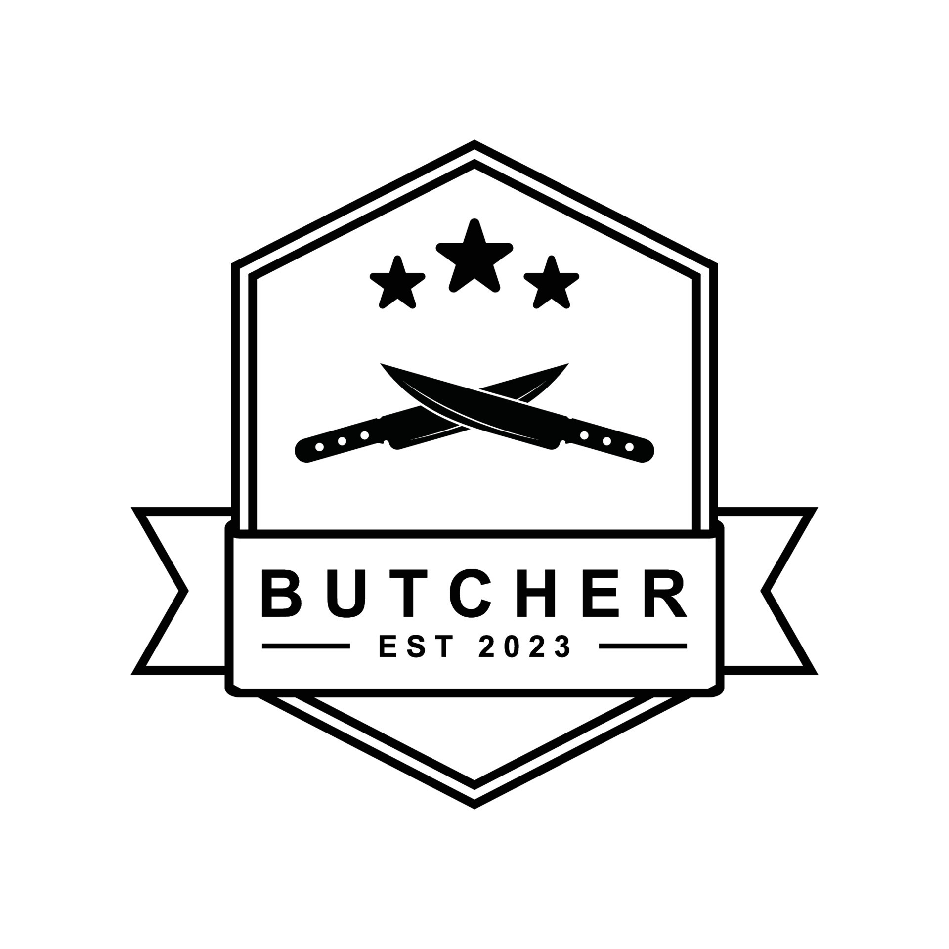 butcher logo vector with slogan template 18815528 Vector Art at Vecteezy