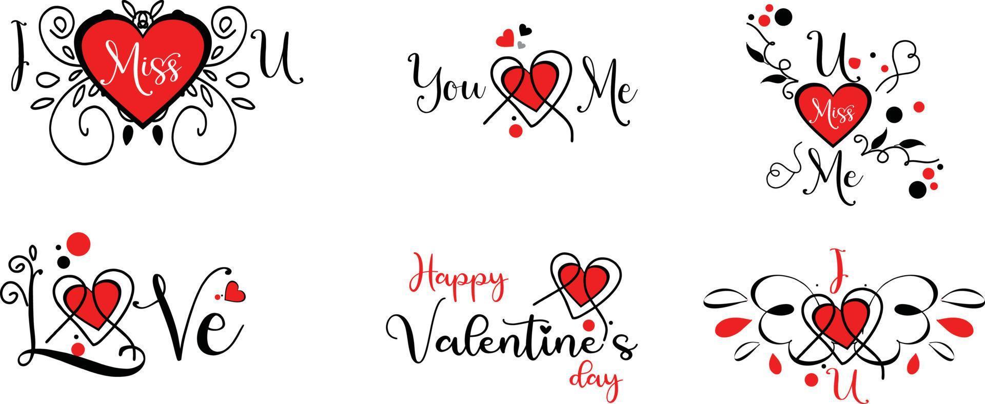 Card invitations. Valentines day. Love invitations. vector