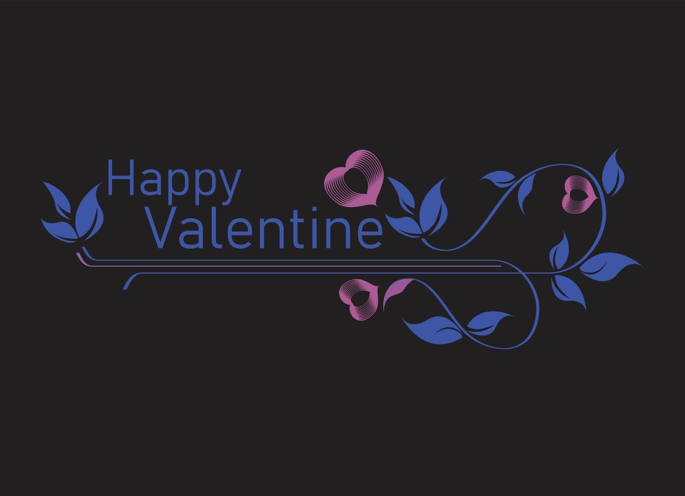 Black space. Valentine day. Decoration. vector