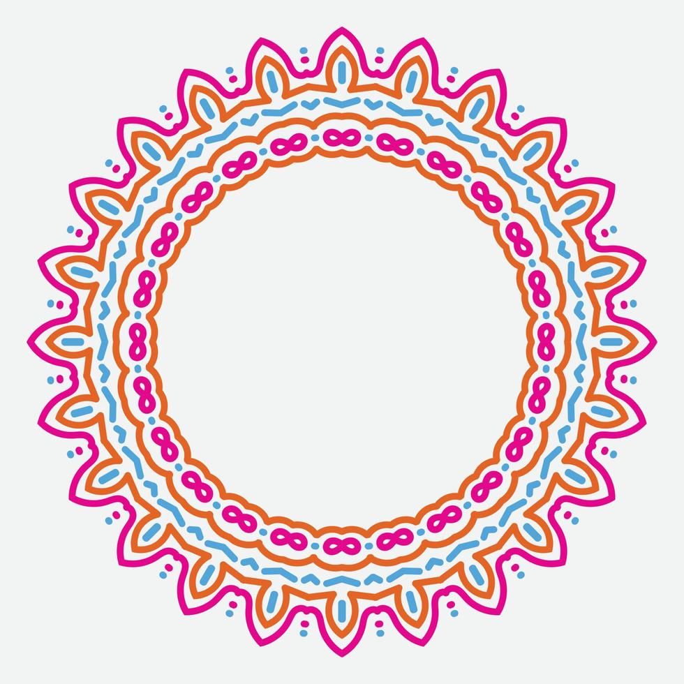 Decorative line art frame for design template. Elegant vector element Eastern style, place for text. Lace illustration for invitations and greeting card