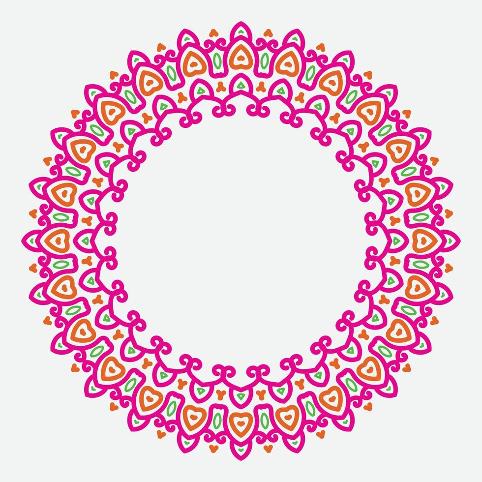 Decorative line art frame for design template. Elegant vector element Eastern style, place for text. Lace illustration for invitations and greeting card