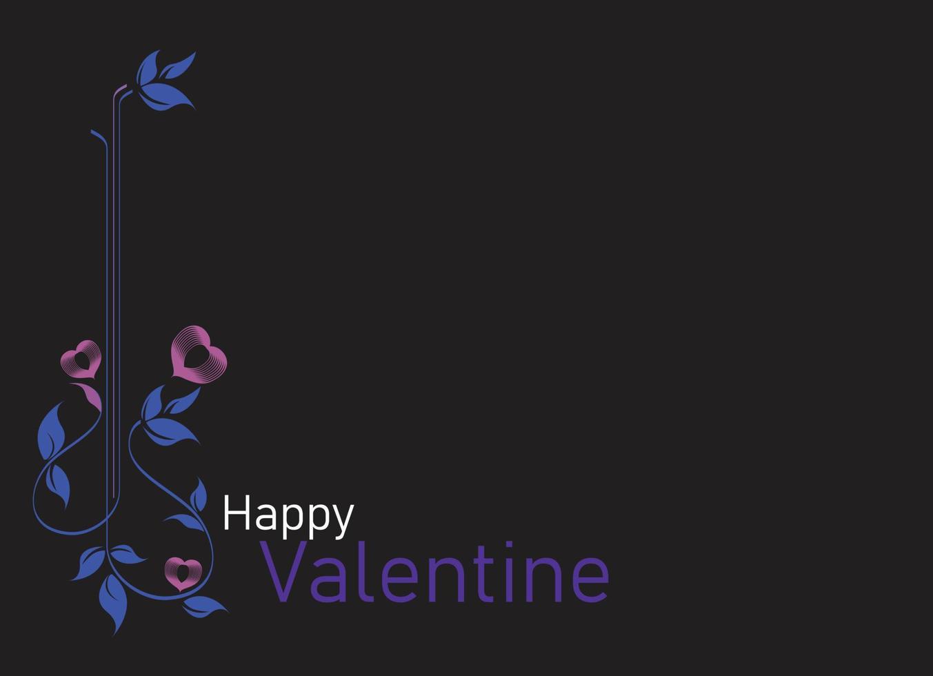 Black space. Valentine day. Decoration. vector