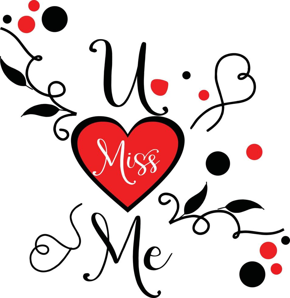 Caligraphic valentine. Typography valentine. Happy Valentine day. vector