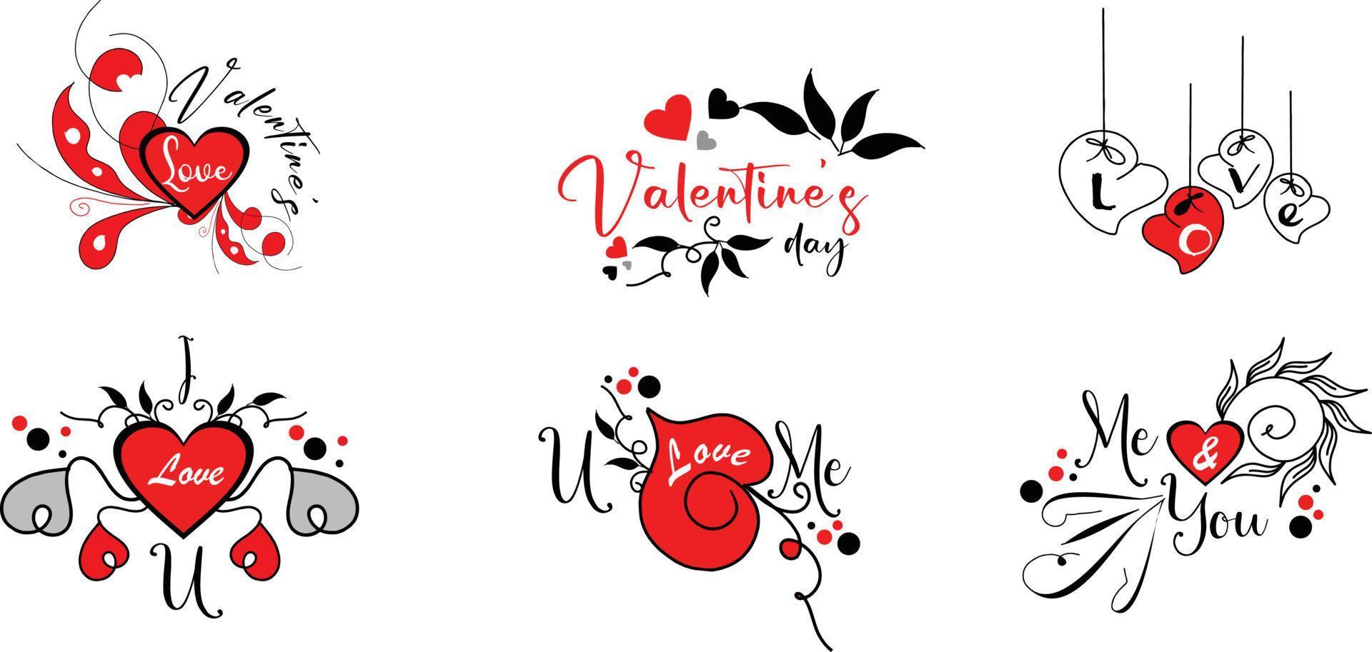 Card invitations. Valentines day. Love invitations. vector