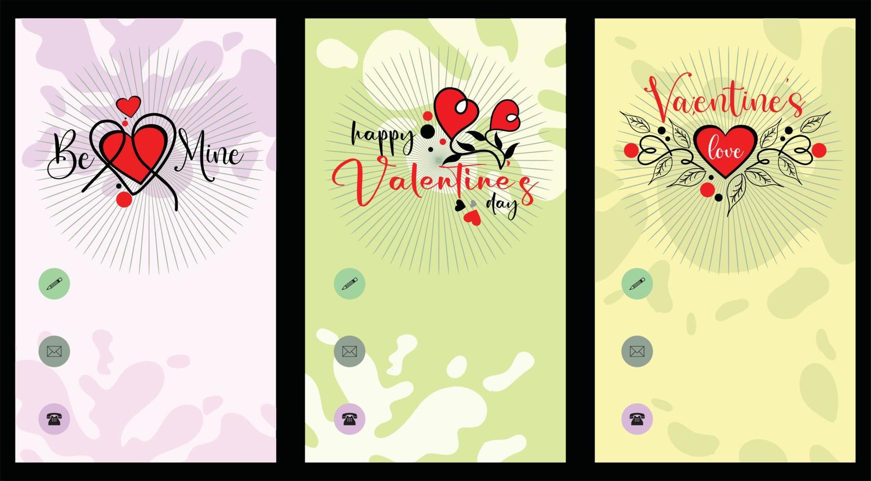 invitaciones de tarjetas. Día de San Valentín. invitaciones de amor. vector
