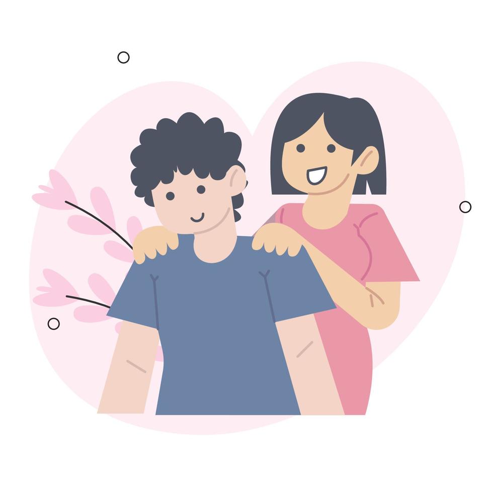 concepto de día de San Valentín situaciones de persona aislada. colección de escenas con personas celebrando unas vacaciones románticas, parejas en una cita, relación amorosa. mega set. ilustración vectorial en diseño plano vector