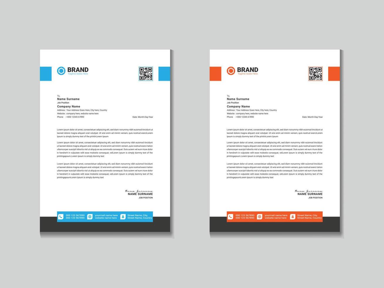 Letterhead Template Design vector