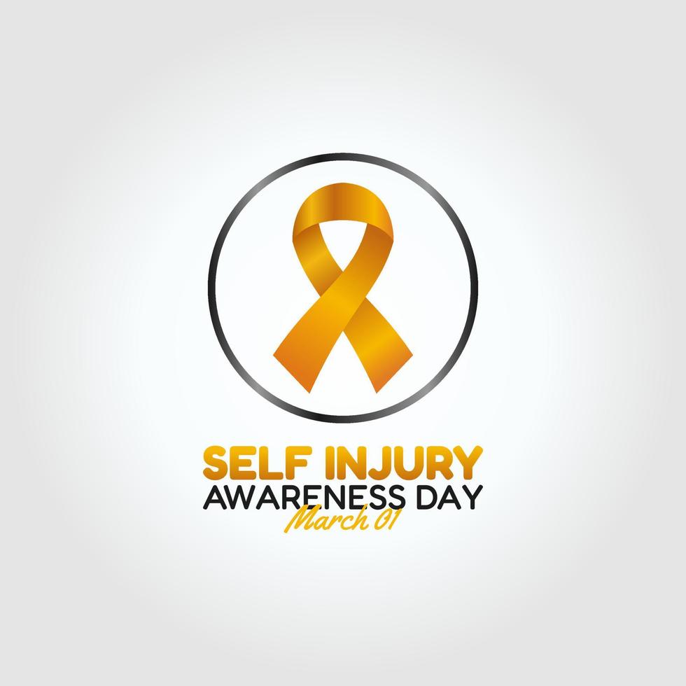 vector graphic of self injury awareness day good for self injury