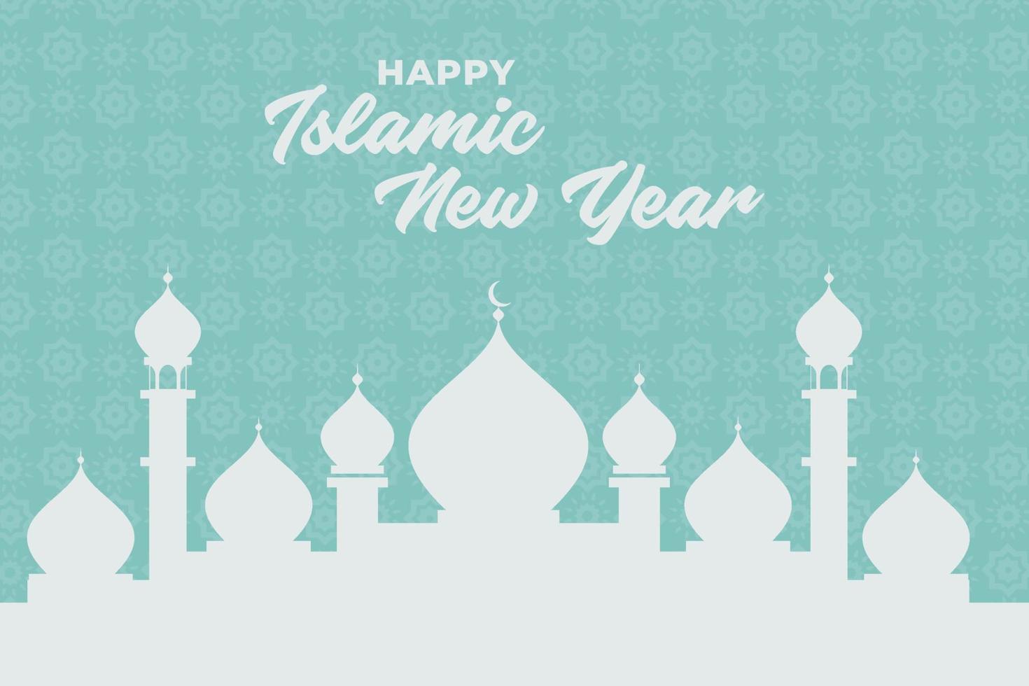Happy Islamic New Year Flat Illustration vector