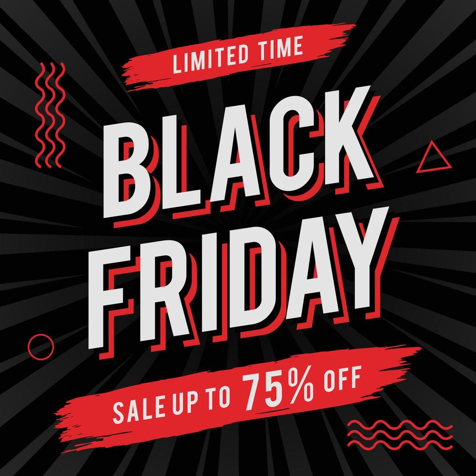 Black friday Banner Template Design vector