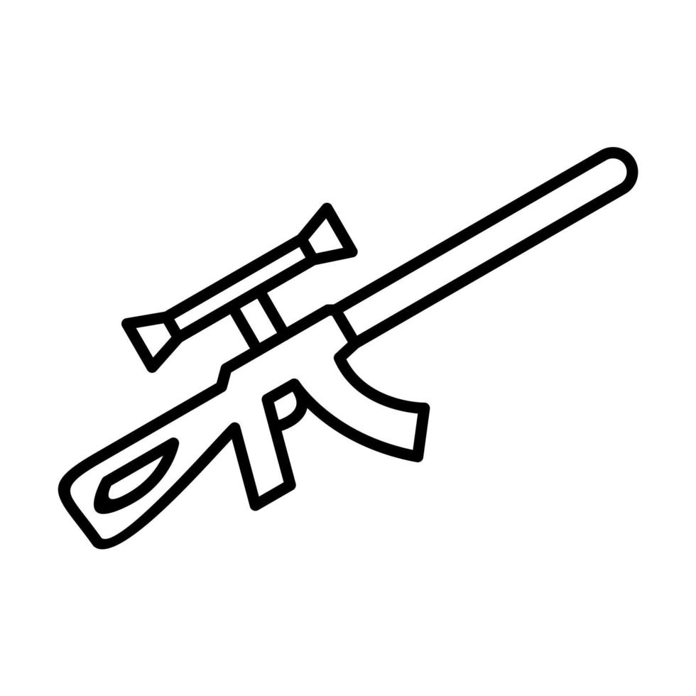 icono de vector de rifle de francotirador