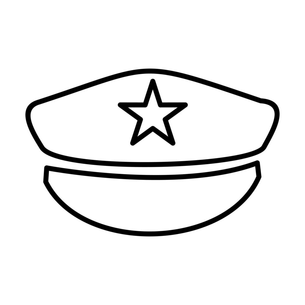 icono de vector de sombrero de policía