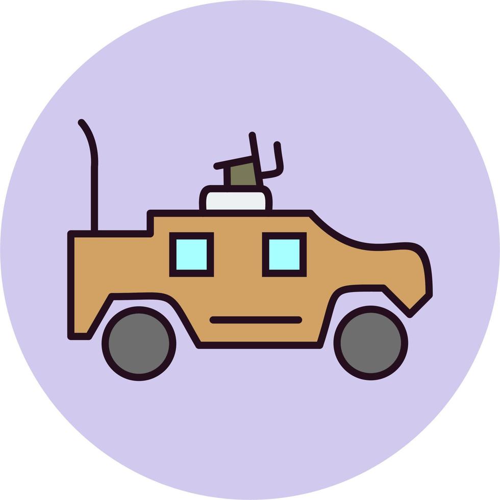 icono de vector de vehículo militar