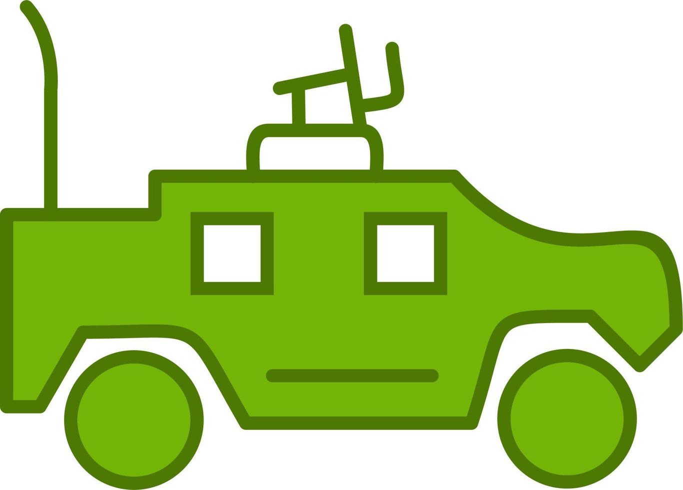 Military Vehicle Vector Icon