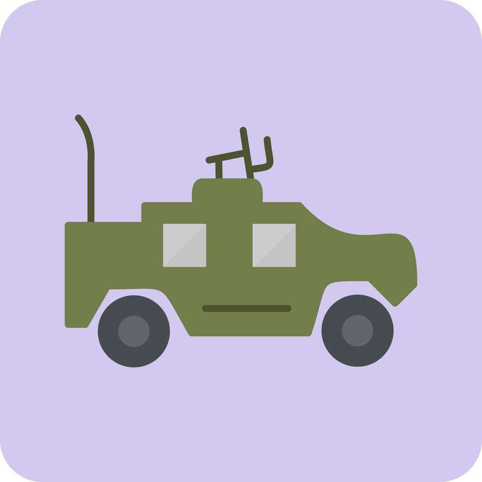 icono de vector de vehículo militar