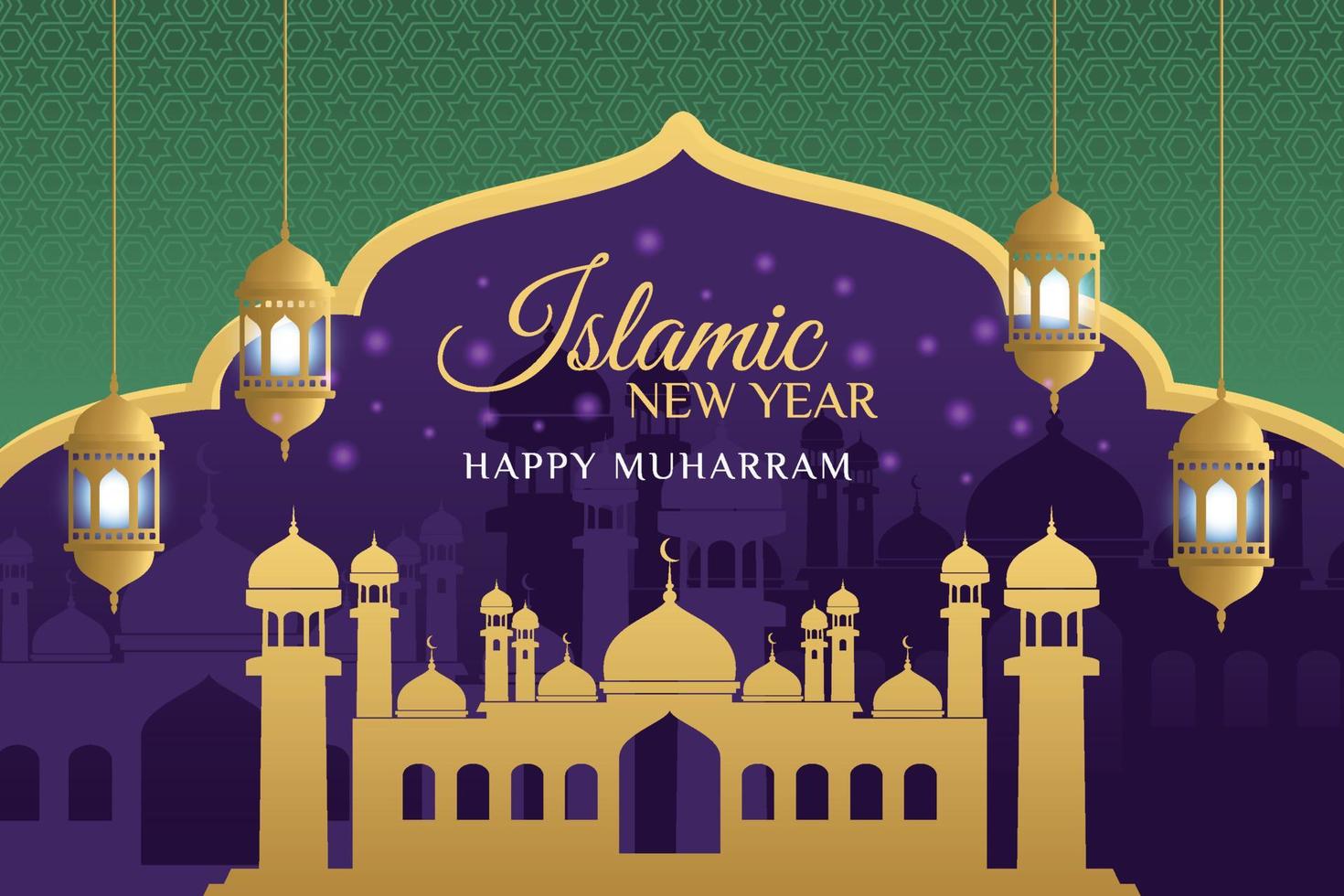 Elegant Design Islamic New Year Background vector