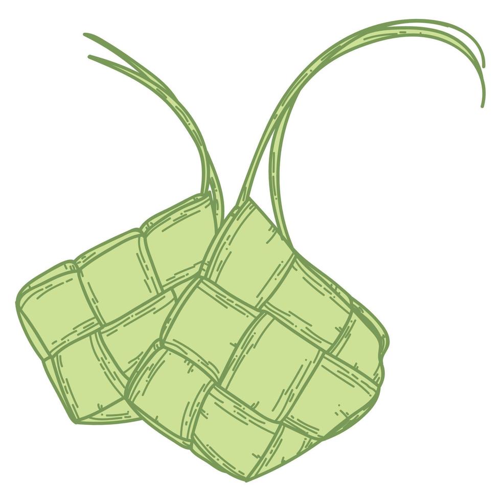 Ketupat Element for Eid Mubarak vector