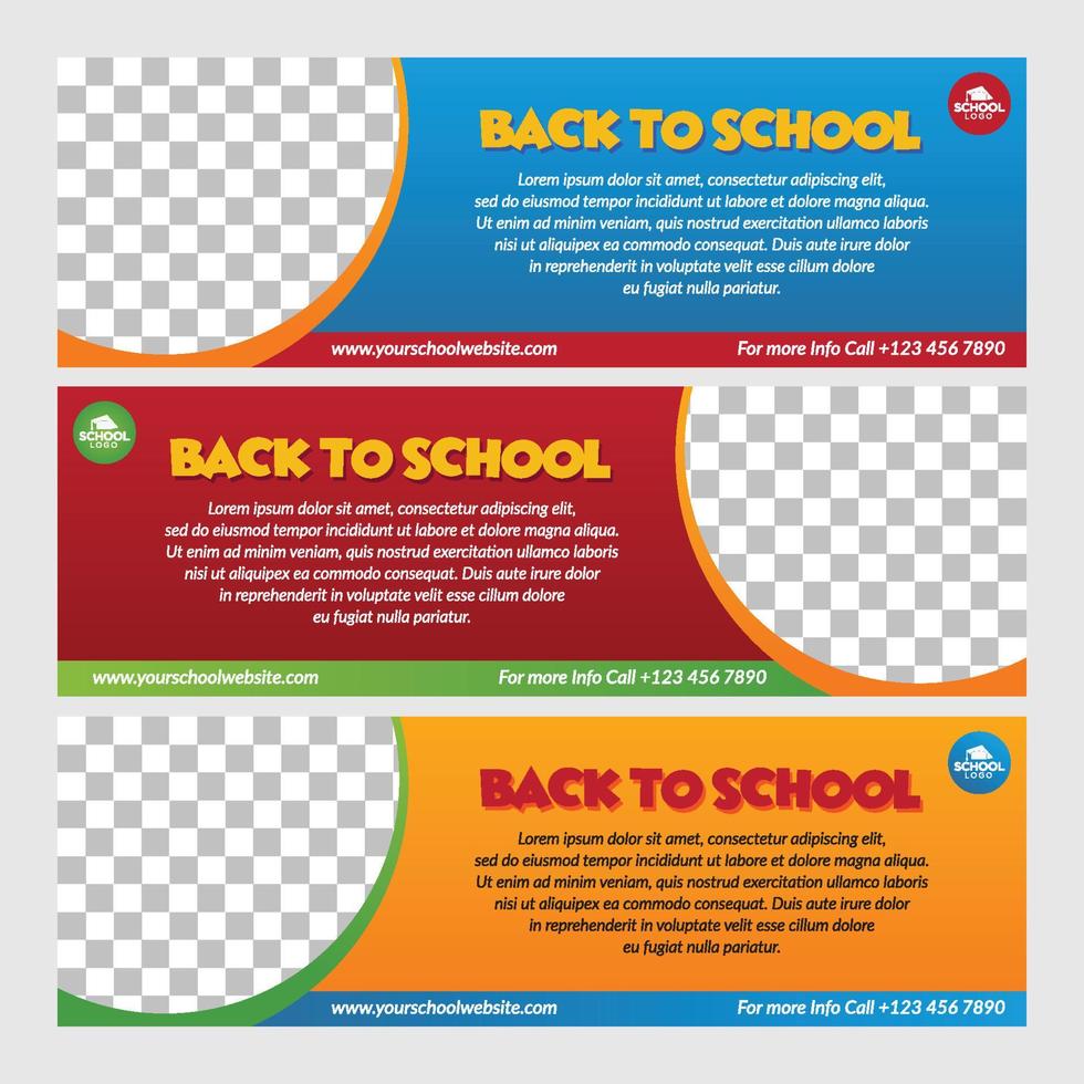 Back To School Welcome Banner Template vector