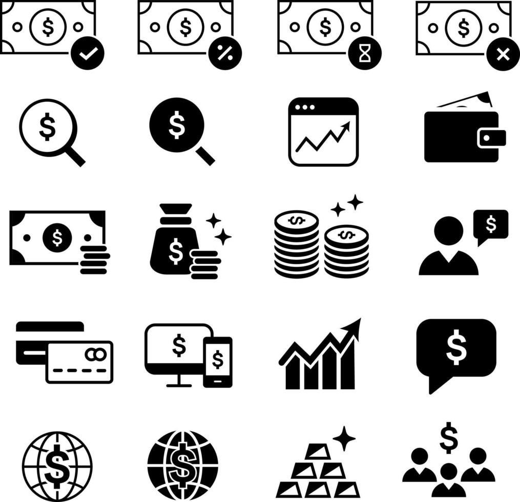 20 Finance Icons Pack vector