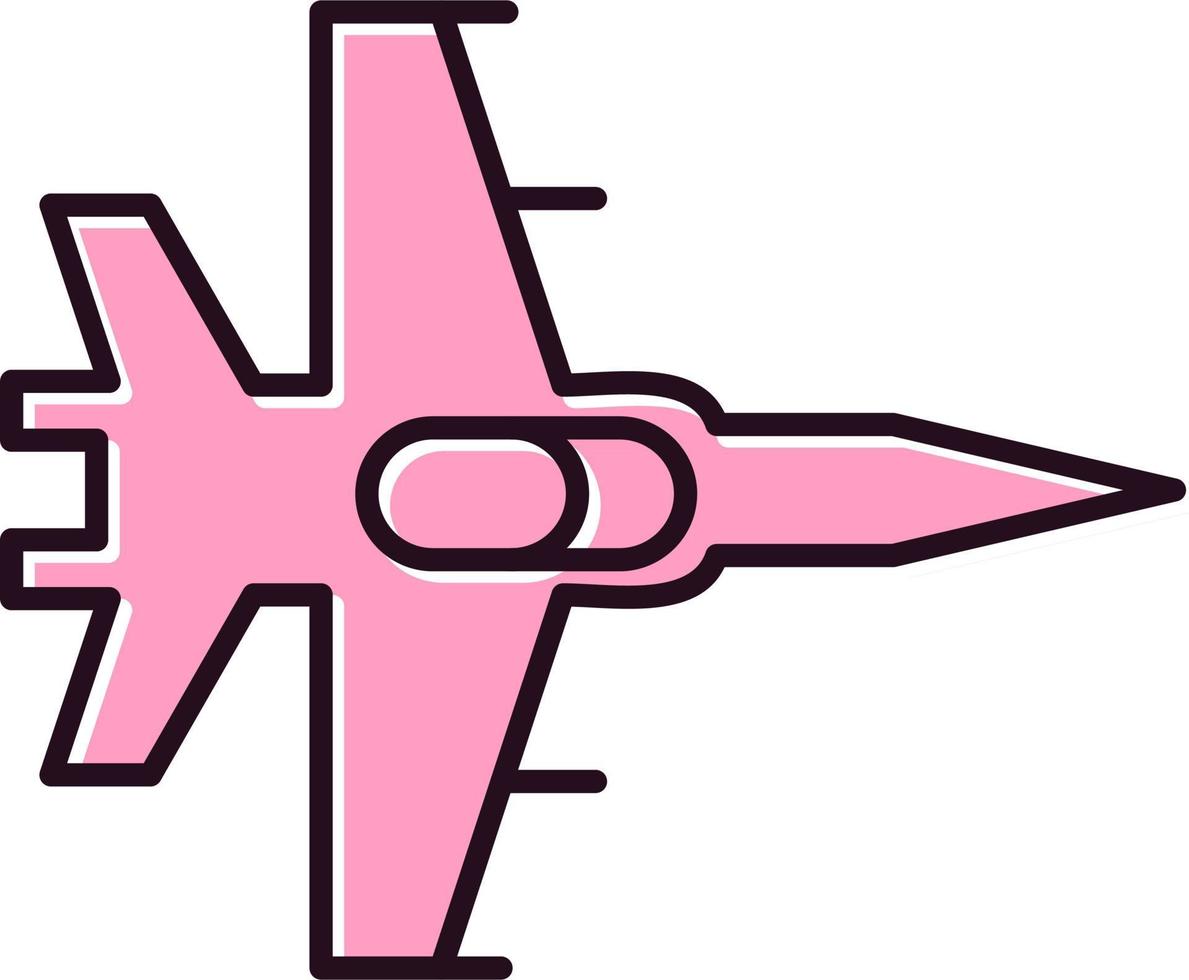 icono de vector de avión de combate