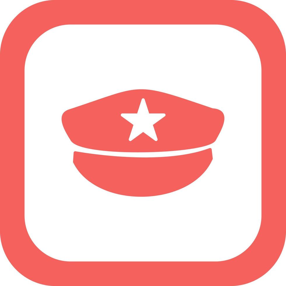 icono de vector de sombrero de policía