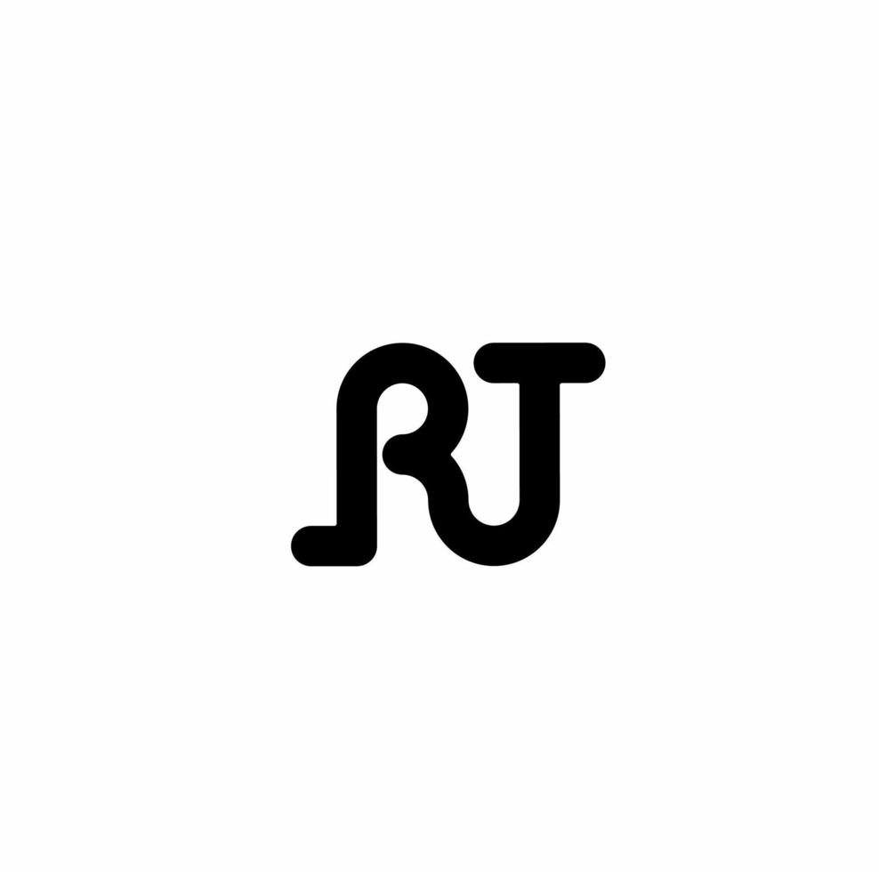 logotipo del monograma rt tr vector