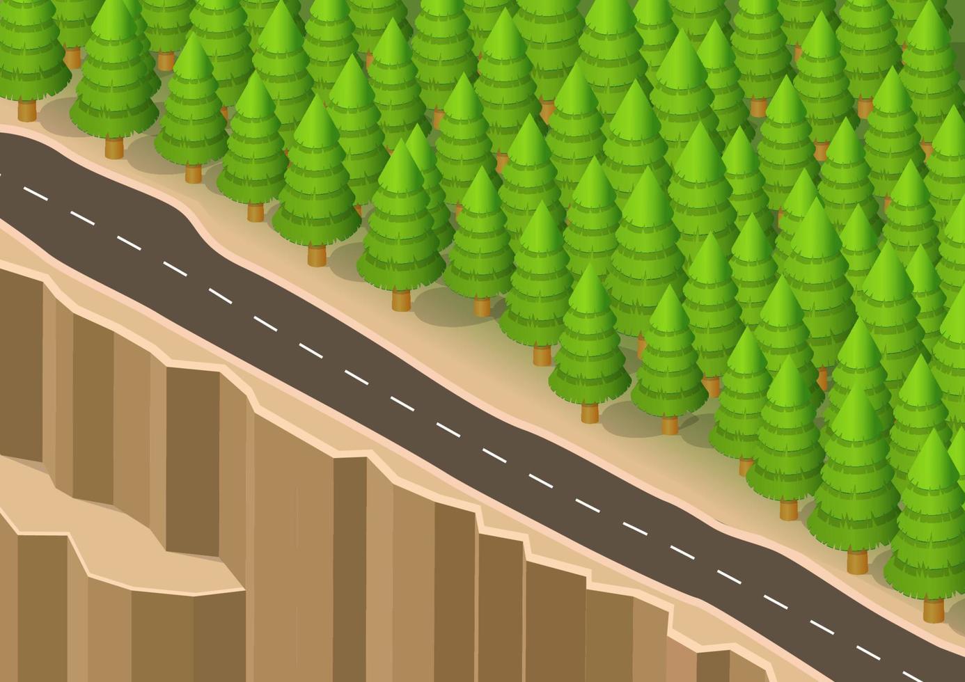 isometric of a car driving on a road vector