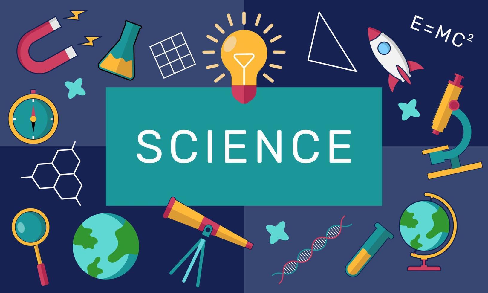 Science education concepts banner. - Vector. vector