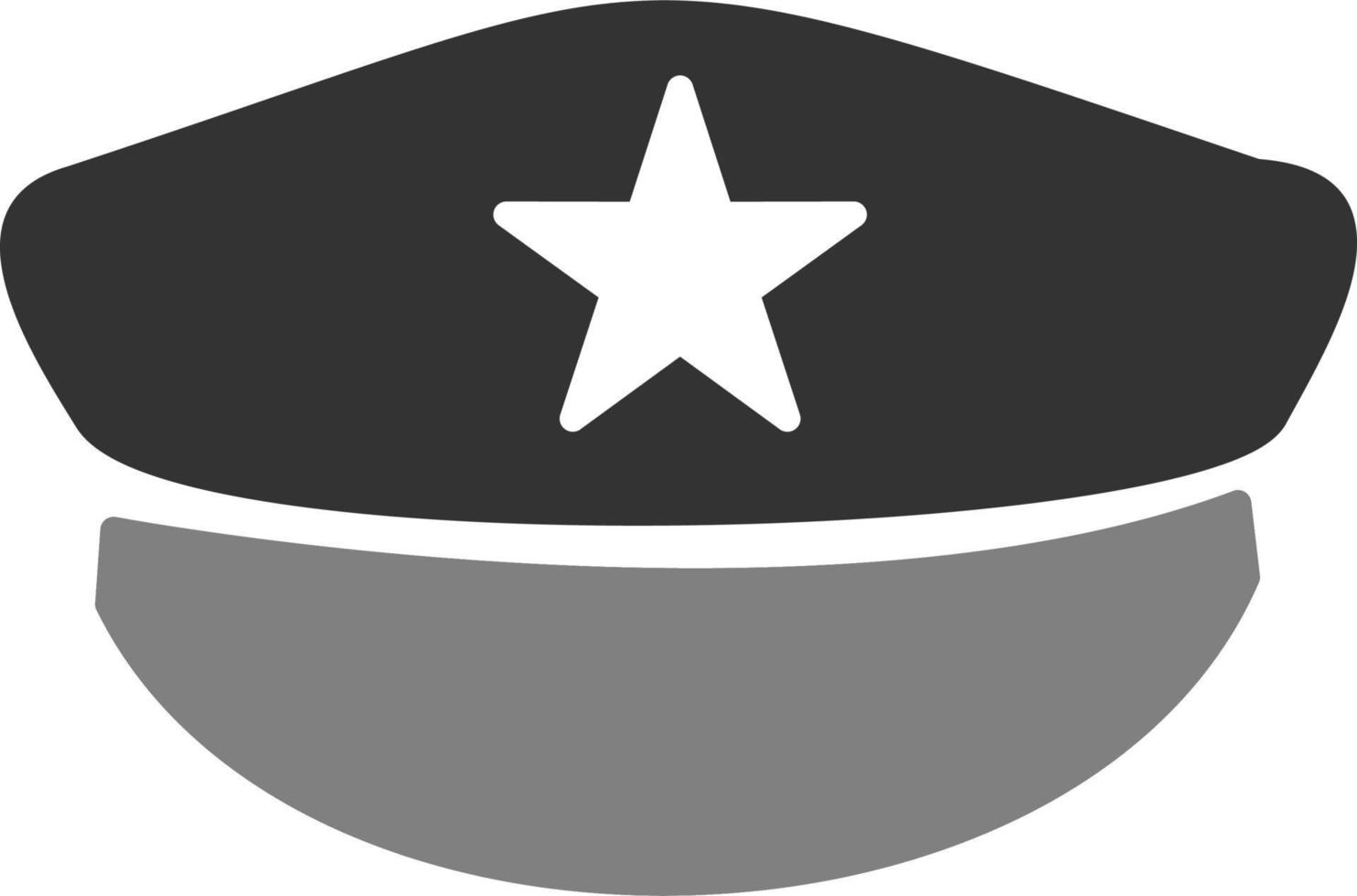 icono de vector de sombrero de policía