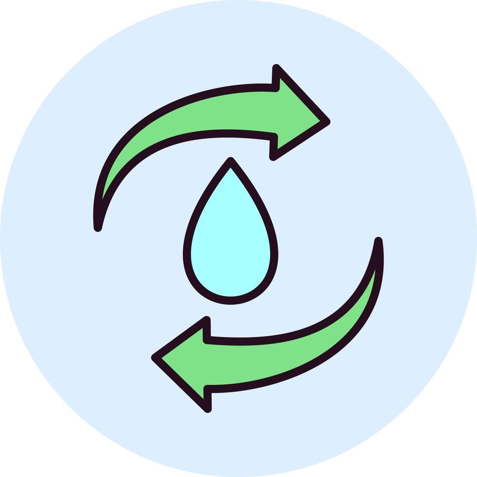 reciclar icono de vector de ewater