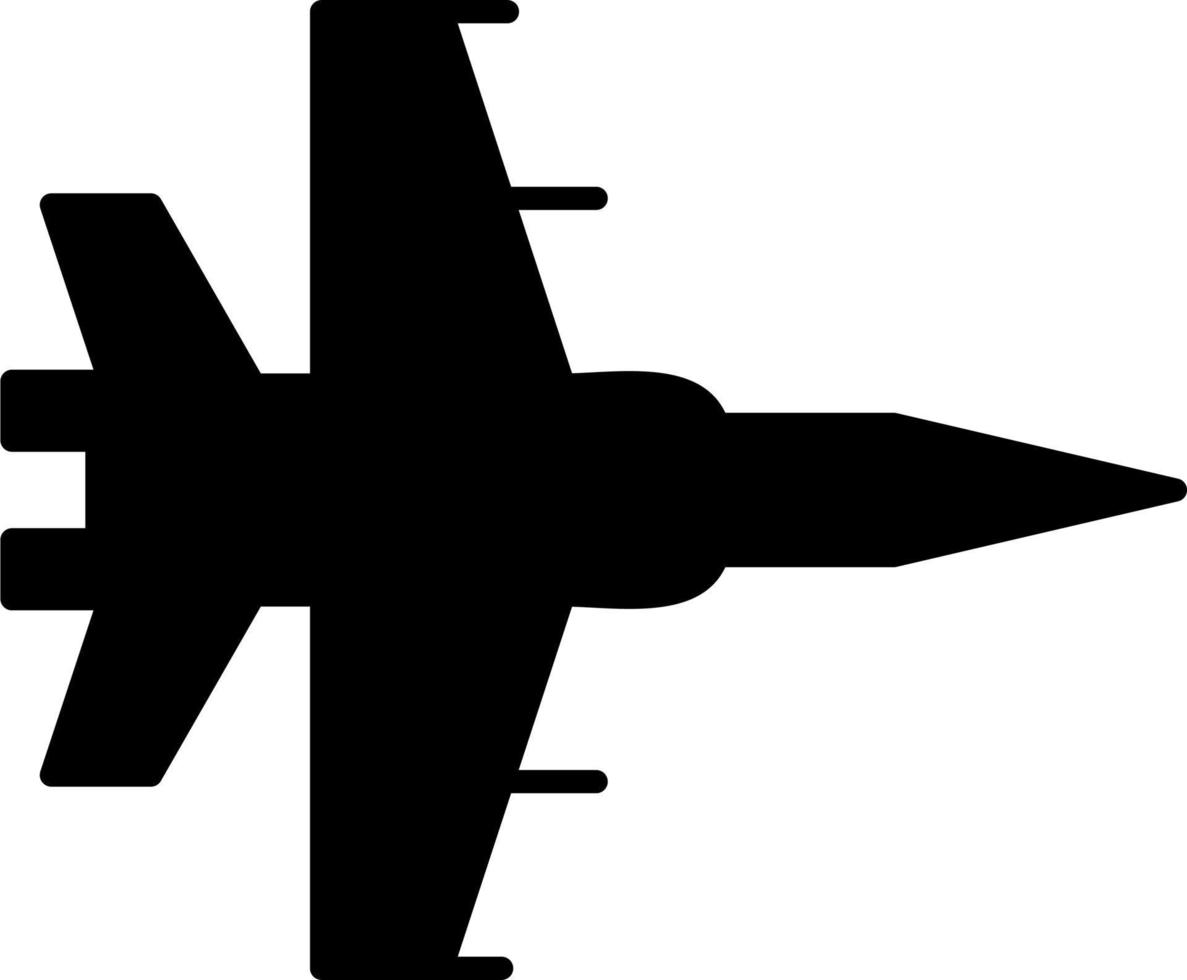 icono de vector de avión de combate