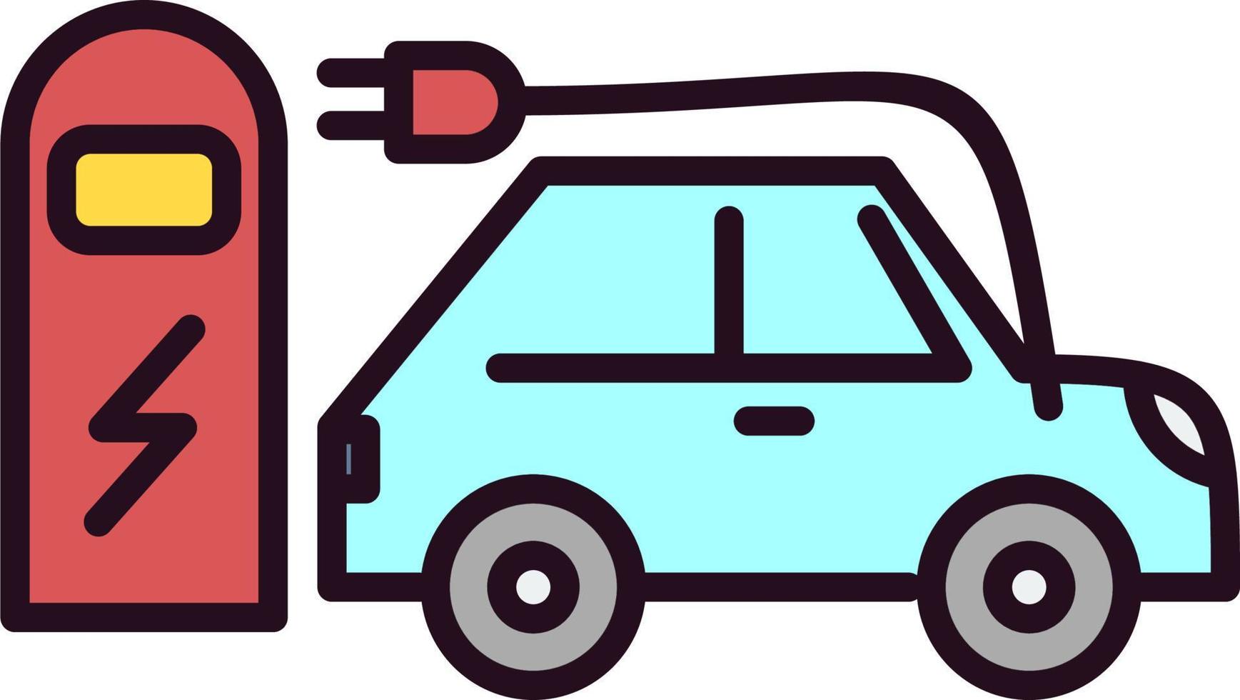 Electric car Vector Icon