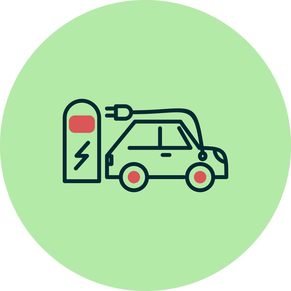 Electric car Vector Icon