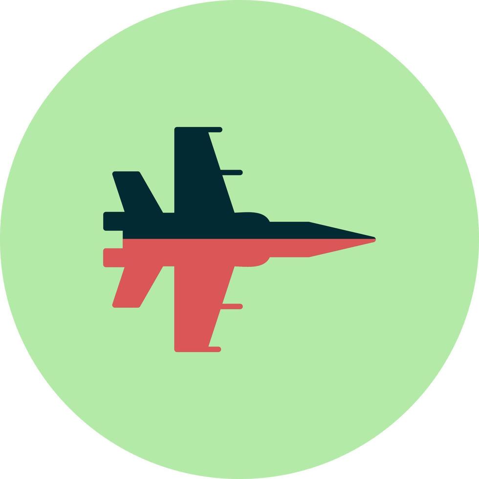 icono de vector de avión de combate