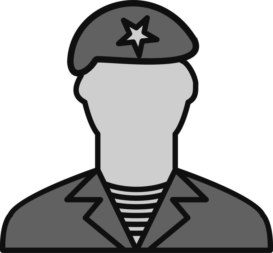 icono de vector de soldado