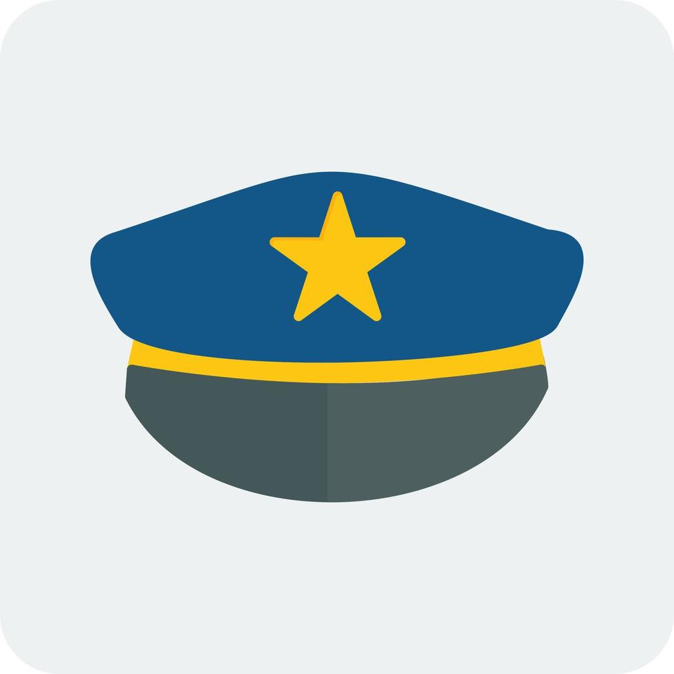 icono de vector de sombrero de policía