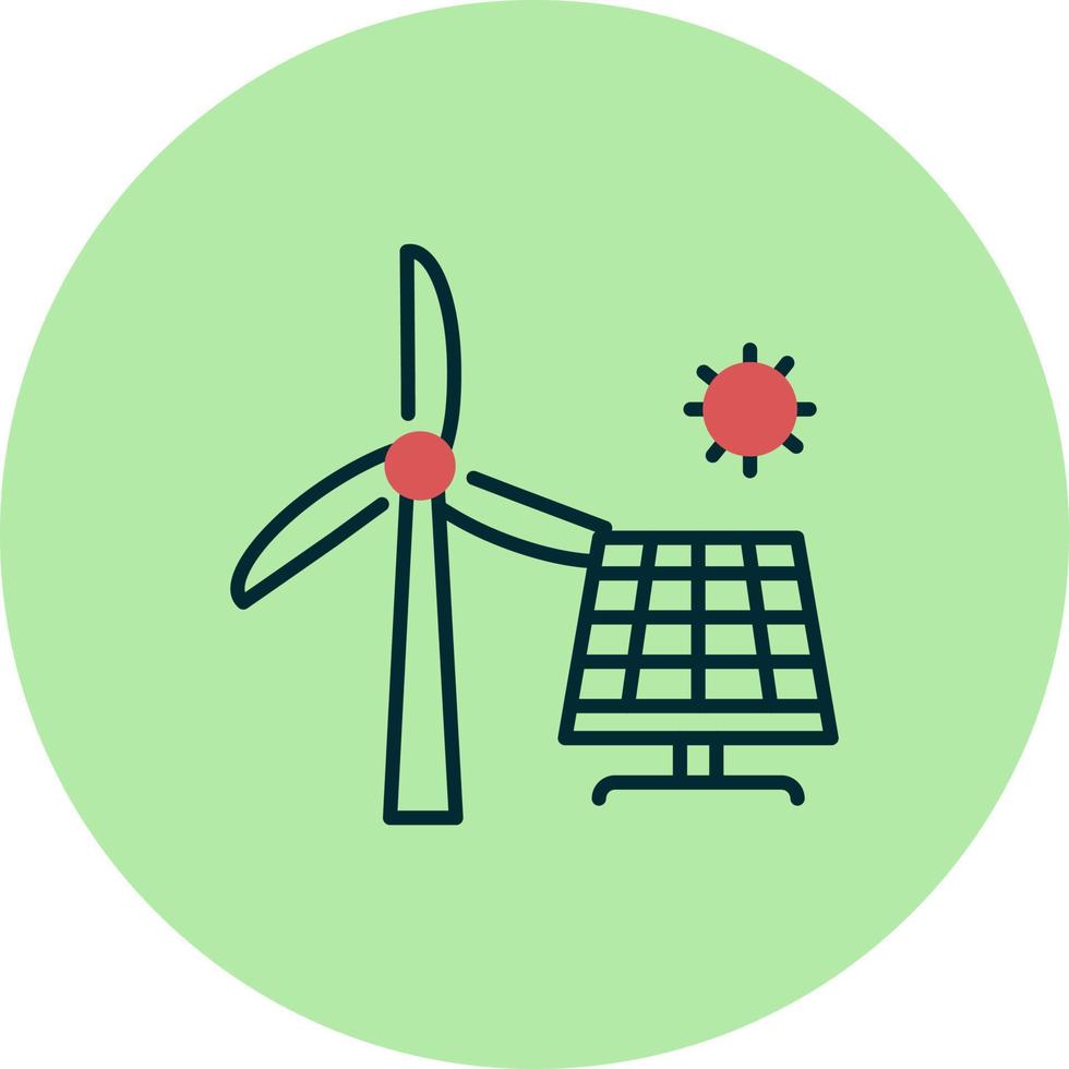 icono de vector de energía renovable