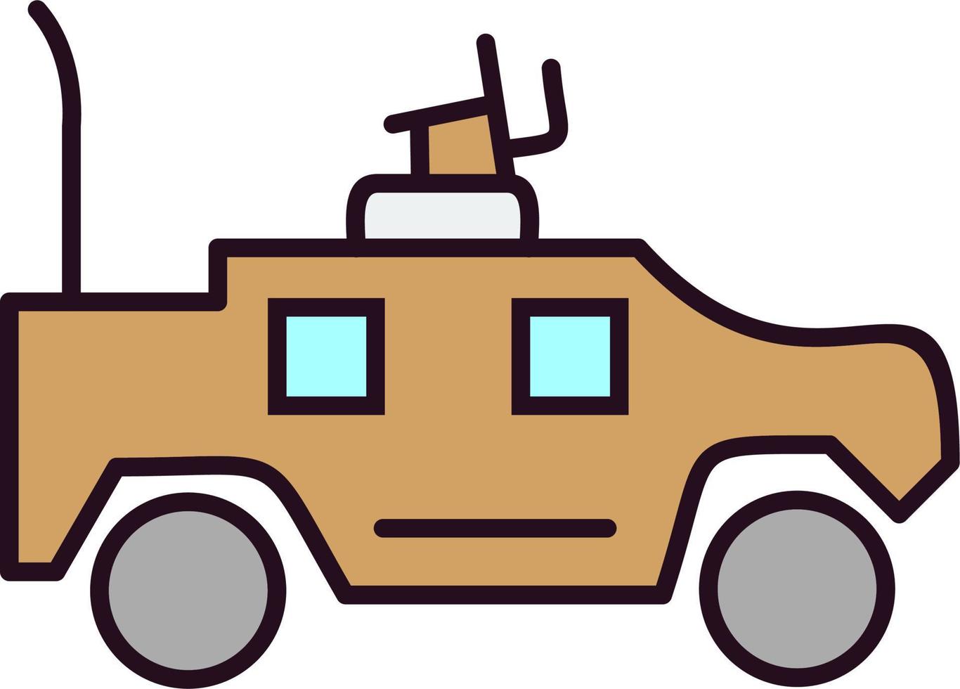 Military Vehicle Vector Icon