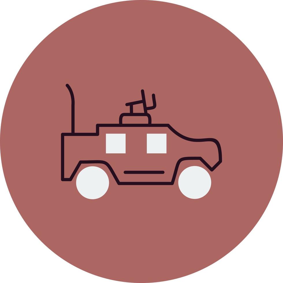 Military Vehicle Vector Icon